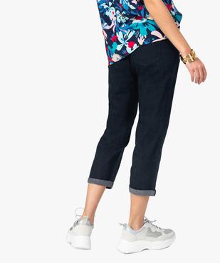 Pantacourt femme en stretch coupe droite à revers cousus vue3 - GEMO(FEMME PAP) - GEMO