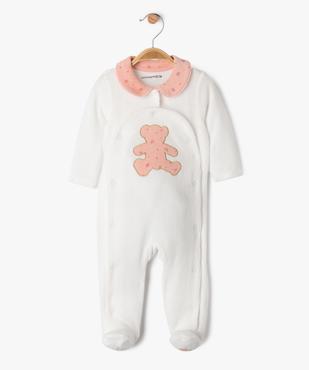 Pyjama en velours côtelé à col Claudine bébé - LuluCastagnette vue1 - LULU CASTAGNETTE GEMO FOR GOOD - GEMO
