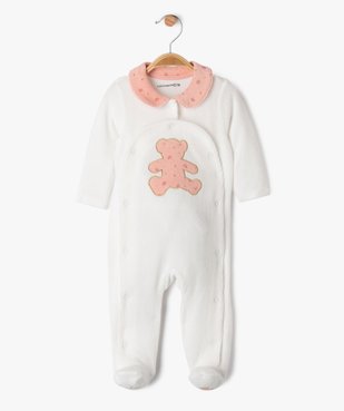 Pyjama en velours côtelé à col Claudine bébé - LuluCastagnette vue1 - LULU G4G - GEMO
