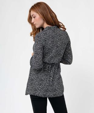 Blouse de grossesse à motifs et manches 3/4 vue3 - GEMO (MATER) - GEMO