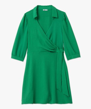Robe femme avec haut cache-coeur à manches 3/4 vue4 - GEMO(FEMME PAP) - GEMO