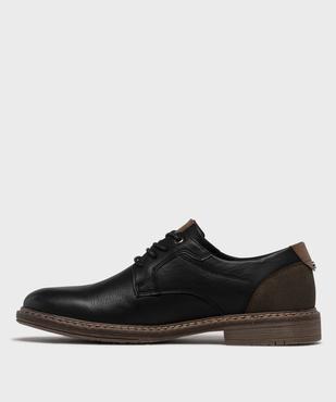 Derbies à lacets avec empiècements contrastants homme - Mario Baldano vue4 - MARIO BALDANO - GEMO