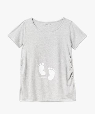 Tee-shirt de grossesse imprimé à manches courtes vue4 - GEMO 4G MATERN - GEMO