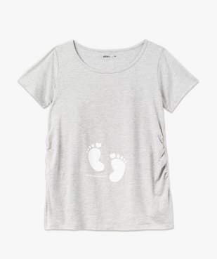 Tee-shirt de grossesse imprimé à manches courtes vue4 - GEMO 4G MATERN - GEMO