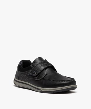 Chaussures bateau à scratch unies homme vue2 - G'FLEX - GEMO