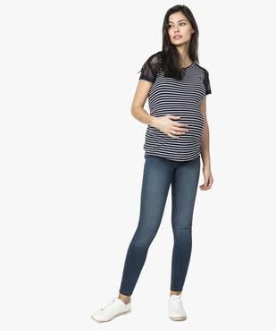 Jean de grossesse coupe slim avec bandeau bas vue5 - GEMO (MATER) - GEMO