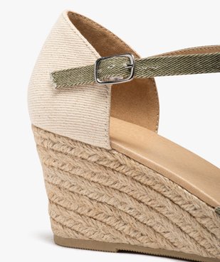 Sandales compensées dessus textile pailleté femme  vue7 - GEMO(URBAIN) - GEMO