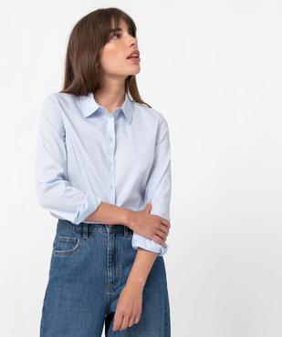Chemise femme coupe cintrée en coton stretch vue1 - GEMO(FEMME PAP) - GEMO