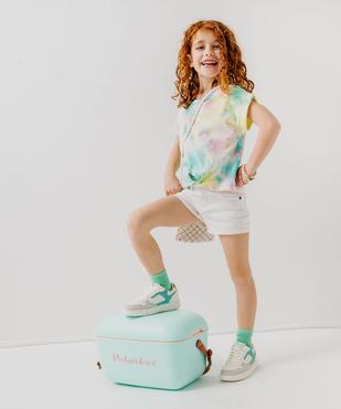 Tee-shirt oversize à manches courtes effet tie and dye fille vue5 - GEMO (ENFANT) - GEMO