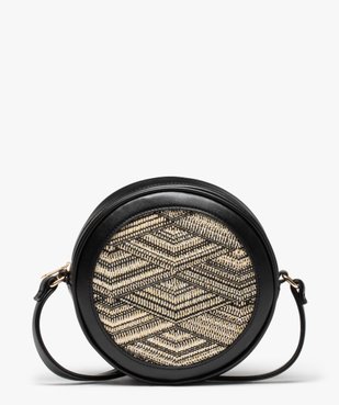 Sac bandoulière femme forme ronde tissée et pailletée vue1 - GEMO (ACCESS) - GEMO