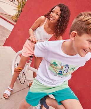 Tee-shirt garçon à manches courtes avec motif estival vue4 - GEMO (ENFANT) - GEMO