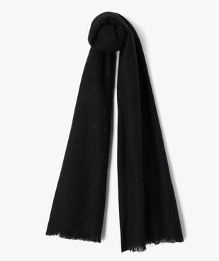 Echarpe femme avec motifs feuillage en strass vue1 - GEMO 4G FEMME - GEMO