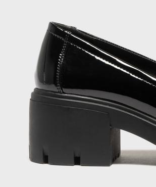 Mocassins vernis sur semelle crantée et talon bloc femme - 5 Miles vue6 - 5 MILES - GEMO
