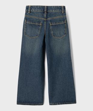 Jean Wide leg avec coutures asymétriques et taille ajustable fille vue3 - GEMO (ENFANT) - GEMO