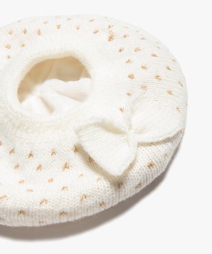 Ensemble 3 pièces bébé fille : bonnet + tour de cou + moufles vue2 - GEMO(BEBE DEBT) - GEMO