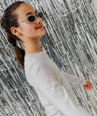 Robe manches longues coupe courte et ajustée en maille pailletée fille vue6 - GEMO (JUNIOR) - GEMO