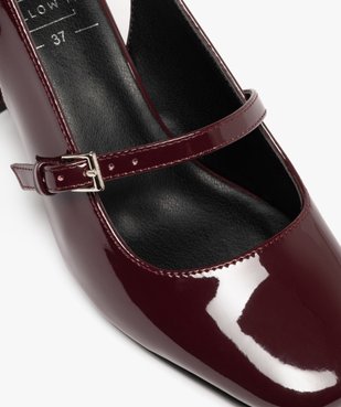 Escarpins femme vernis à talon faire et à bout carré avec bride à boucle vue8 - FOLLOW ME - GEMO