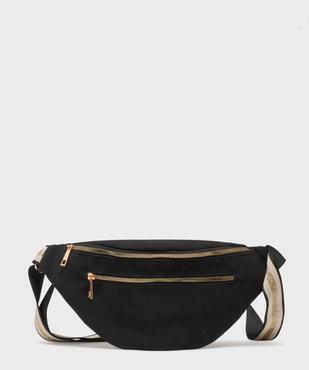 Sac banane grand format en suédine à bandoulière fantaisie femme vue1 - GEMO (ACCESS) - GEMO