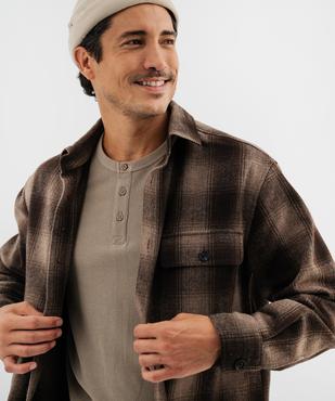 Surchemise à carreaux homme vue3 - GEMO (HOMME) - GEMO