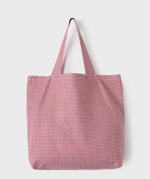 Tote bag à motif vichy  vue2 - GEMO (ACCESS) - GEMO
