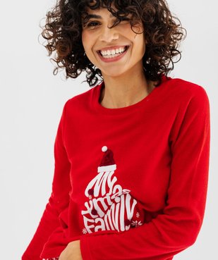 Pyjama de Noël en polaire imprimée femme vue5 - GEMO(HOMWR FEM) - GEMO