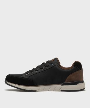 Baskets basses de ville à lacets et zip homme - Urban Steps vue3 - URBAN STEPS - GEMO