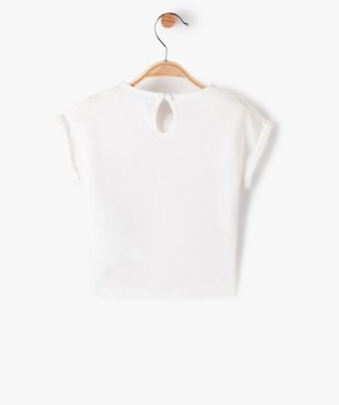 Tee-shirt bébé fille avec motif pailleté vue3 - GEMO(BEBE DEBT) - GEMO
