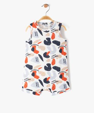 Combishort avec inscription bébé garçon vue1 - GEMO(BEBE DEBT) - GEMO