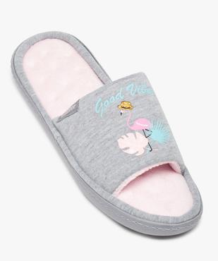 Chaussons femme mules ouvertes en jersey - Isotoner vue5 - ISOTONER - GEMO