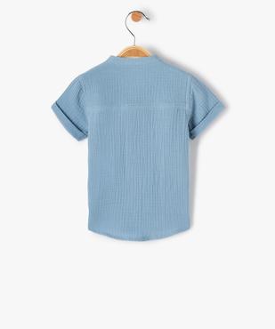 Chemise bébé garçon à manches courtes en double gaze vue3 - GEMO(BEBE DEBT) - GEMO