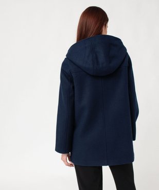 Manteau court zippé à capuche doublée sherpa femme vue3 - GEMO(FEMME PAP) - GEMO