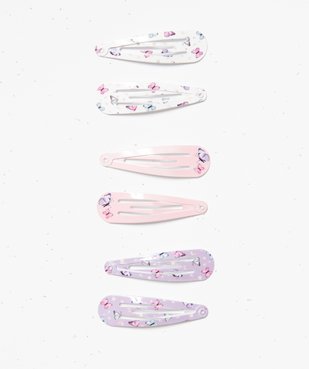 Pinces clic-clac pour les cheveux à motifs papillons fille (lot de 6) vue1 - GEMO (ACCESS) - GEMO