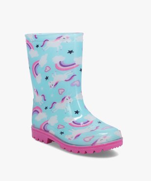 Bottes de pluie fille décor licornes vue2 - GEMO (ENFANT) - GEMO