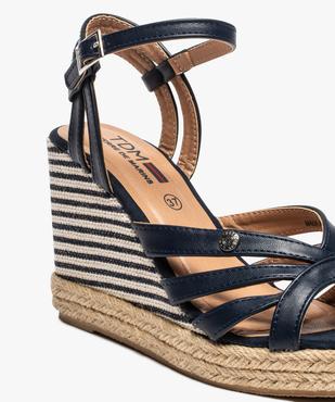 Sandales femme à talon compensé et fines brides – Terre de Marins vue6 - TERRE DE MARINS - GEMO