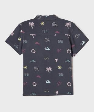 Chemise manches courtes à motifs estivaux garçon vue4 - GEMO 4G GARCON - GEMO