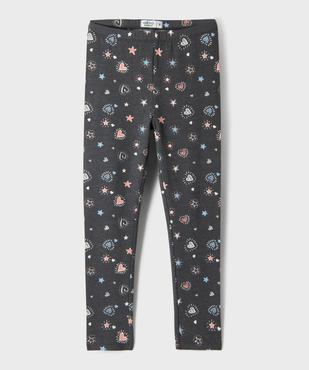 Legging imprimé en maille fine fille vue1 - GEMO 4G FILLE - GEMO