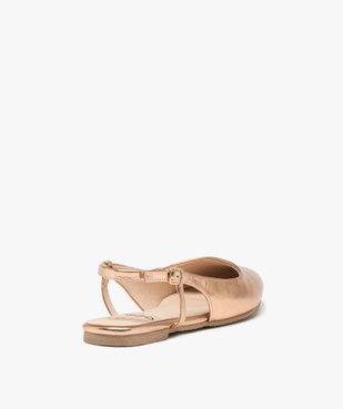 Ballerines métallisées à talon ouvert et bout amande femme vue5 - GEMO(URBAIN) - GEMO