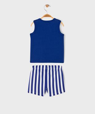 Ensemble 2 pièces short et débardeur bébé garçon vue4 - GEMO 4G BEBE - GEMO
