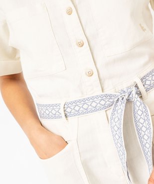 Combinaison pantalon avec ceinture femme - LuluCastagnette vue5 - LULUCASTAGNETTE - GEMO