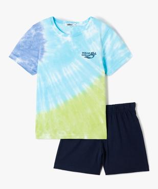 Pyjashort garçon avec effet tie and dye sur le haut vue1 - GEMO (ENFANT) - GEMO