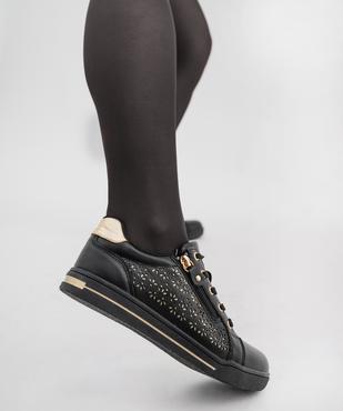 Baskets basses de ville avec zip, lacets et détails girly femme vue7 - VALENTINA BALDA - GEMO