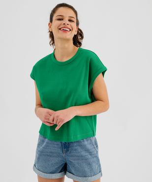 Tee-shirt sans manches en maille côtelée coupe oversize femme vue1 - GEMO 4G FEMME - GEMO