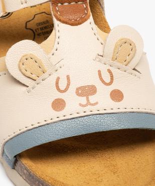 Sandales bébé garçon dessus cuir motif ourson – NA! vue6 - NA! - GEMO