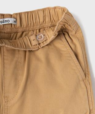 Pantalon large en coton stretch avec taille ajustable garçon vue2 - GEMO (ENFANT) - GEMO