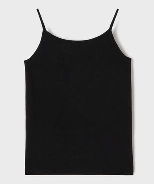 Débardeur à fines bretelles en coton stretch fille vue1 - GEMO 4G FILLE - GEMO