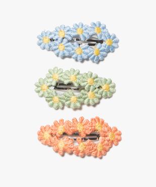 Pinces à cheveux fille avec motif fleurs en tissu (lot de 3) vue1 - GEMO (ACCESS) - GEMO
