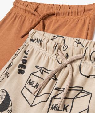 Short en maille à taille élastiquée bébé garçon (lot de 2) vue2 - GEMO(BEBE DEBT) - GEMO
