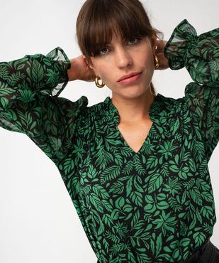 Blouse manches longues fluide imprimée fleurie femme vue2 - GEMO(FEMME PAP) - GEMO