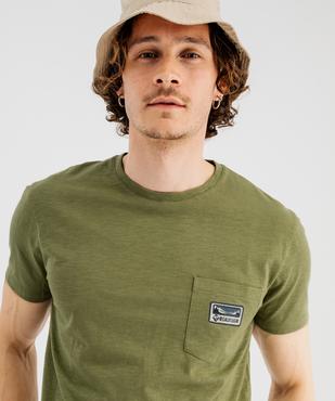 Tee-shirt manches courtes en jersey de coton flammé homme - Roadsign vue2 - ROADSIGN GEMO FOR GOOD D - GEMO