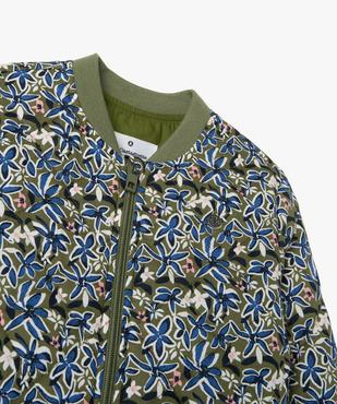 Blouson matelassé à motifs fleuris fille - LuluCastagnette vue3 - LULU CASTAGNETTE GEMO FOR GOOD - GEMO